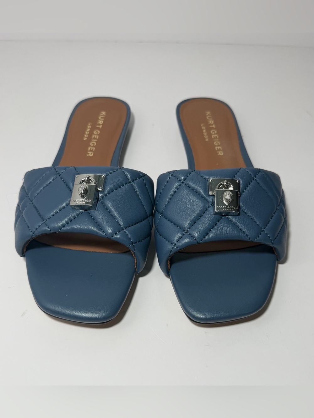 +NEW Kurt Geiger London Brixton Lock Slide Sandal Sz 8.5